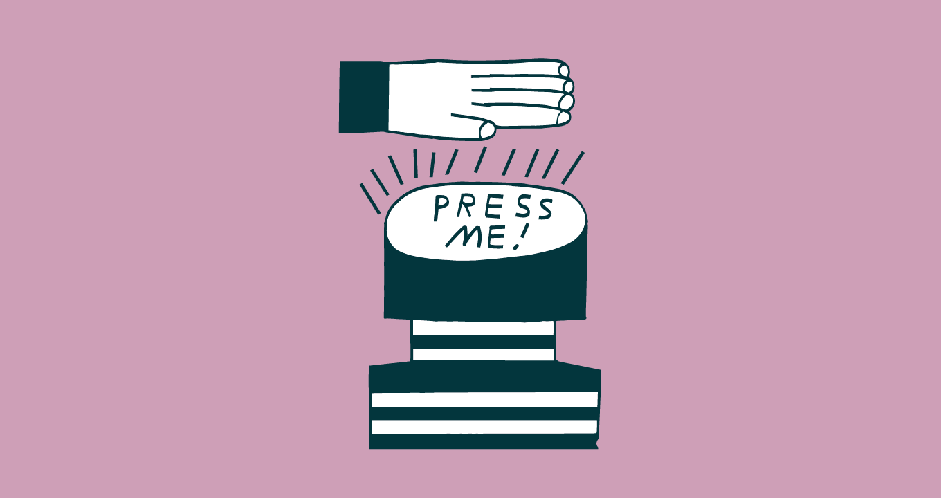 Illustration of a button with the words 