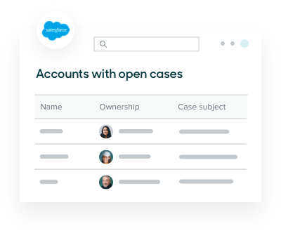 Zendesk ticket data showing accounts with open cases