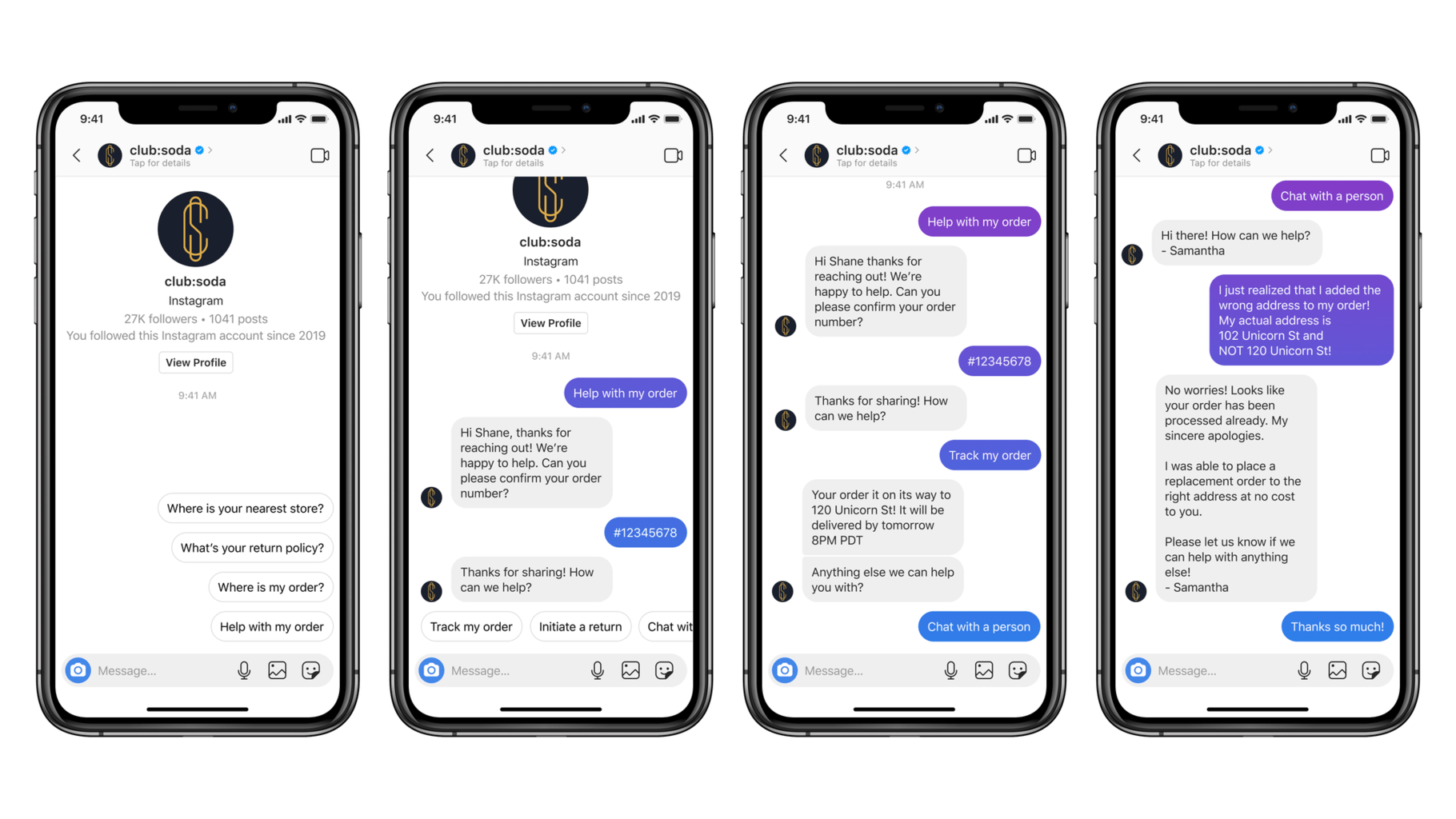 L'API Messenger per Instagram consente di dare inizio alle conversazioni con i brand sfruttando i diversi aspetti della loro presenza sul canale.