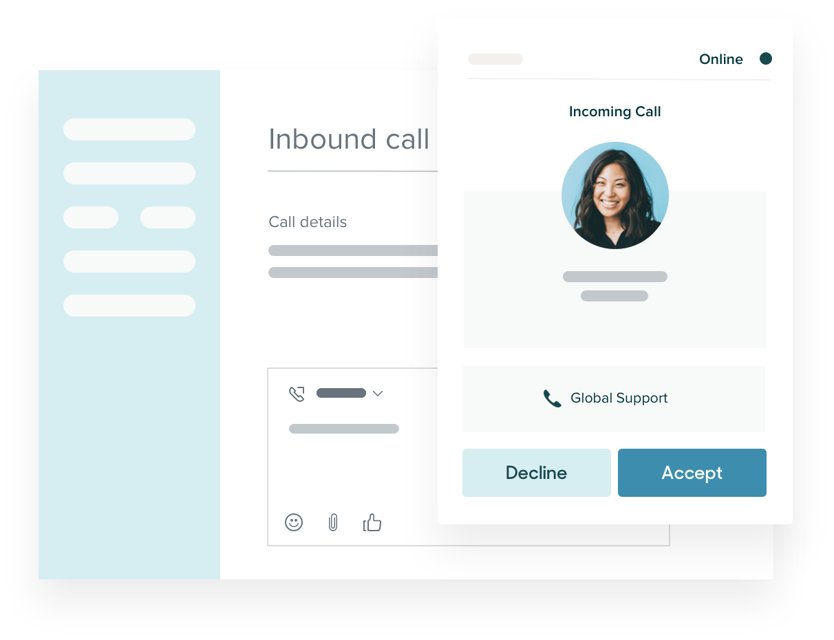 Zendesk Voice API in the agent workspace