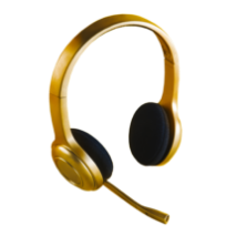 gold headset