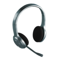 silver headset