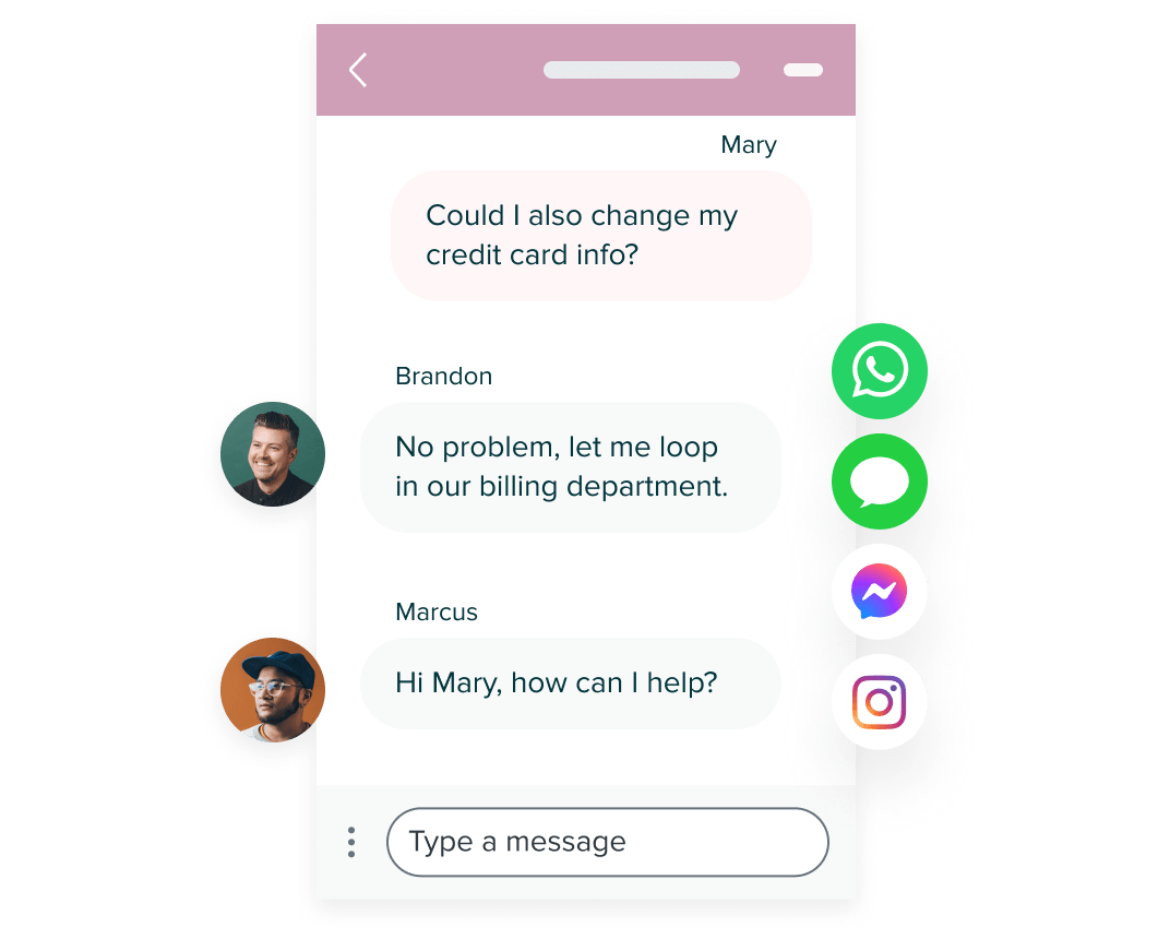 Product screen: Messaging