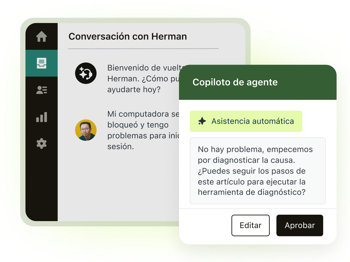 Una ilustración de la automatización con IA