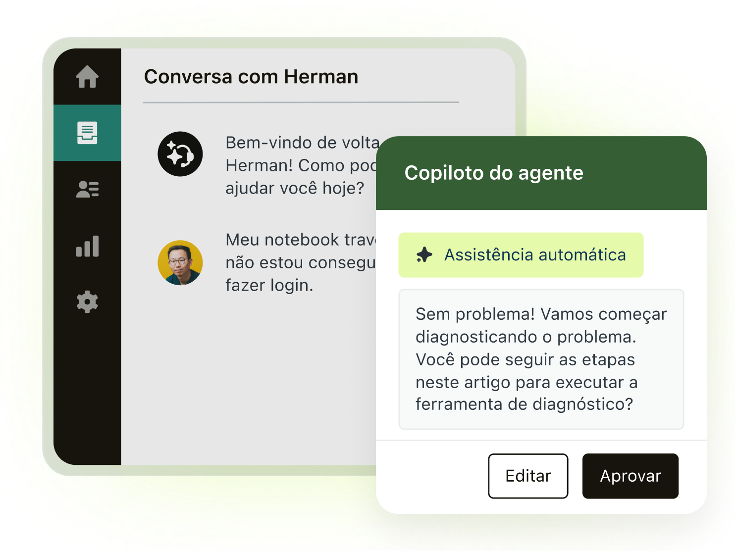 Uma ilustração de automação com IA