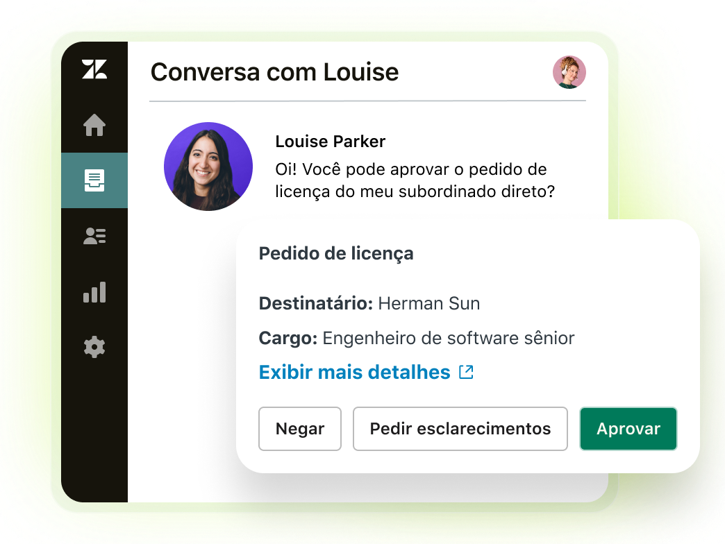 Screenshot of a dialog box approving of an Employee's leave request