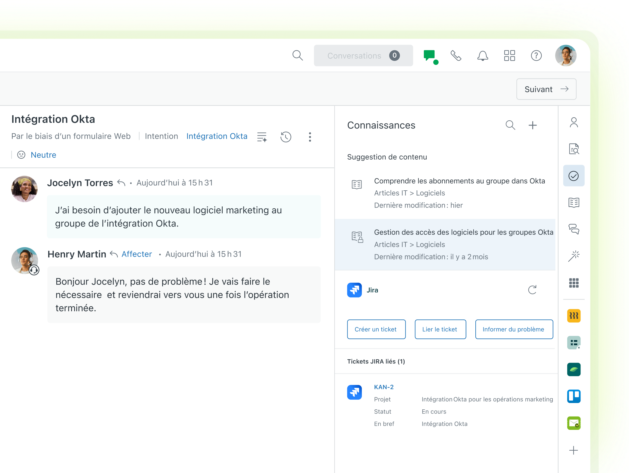 Capture d’écran d’un humain qui interagit avec un chatbot