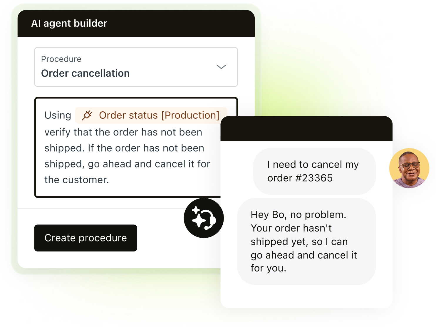 AI 상담사와 고객의 채팅