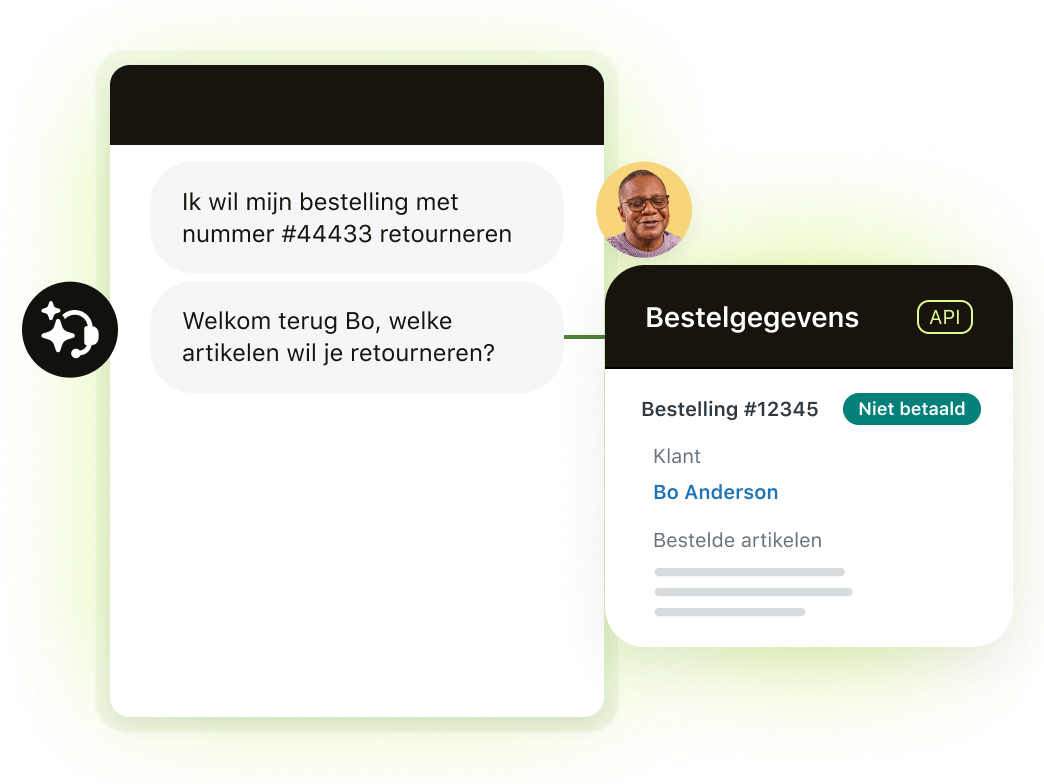 Klant chat met een AI agent