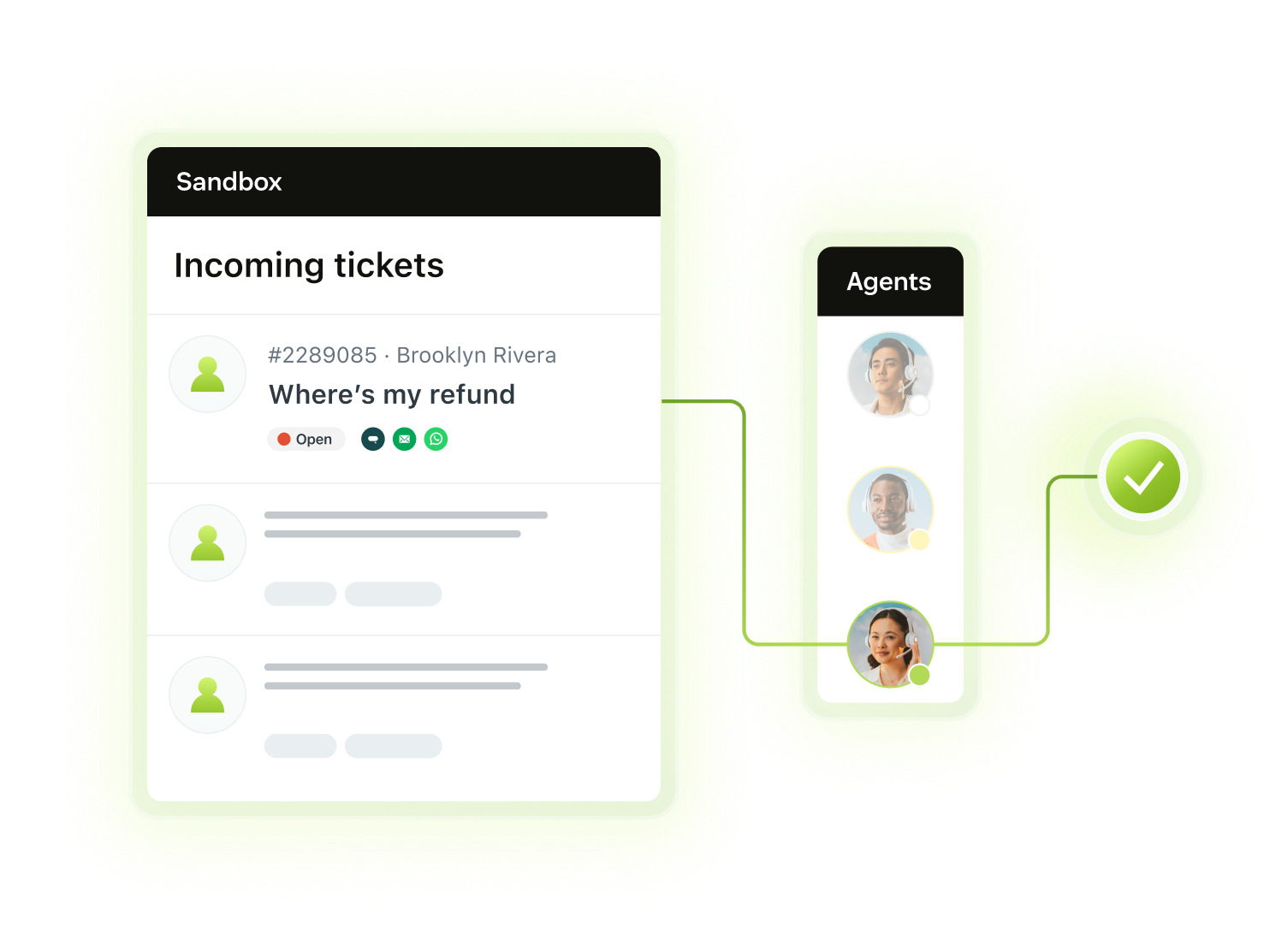 Zendesk admin training new support agents in a realistic Sandbox environment.