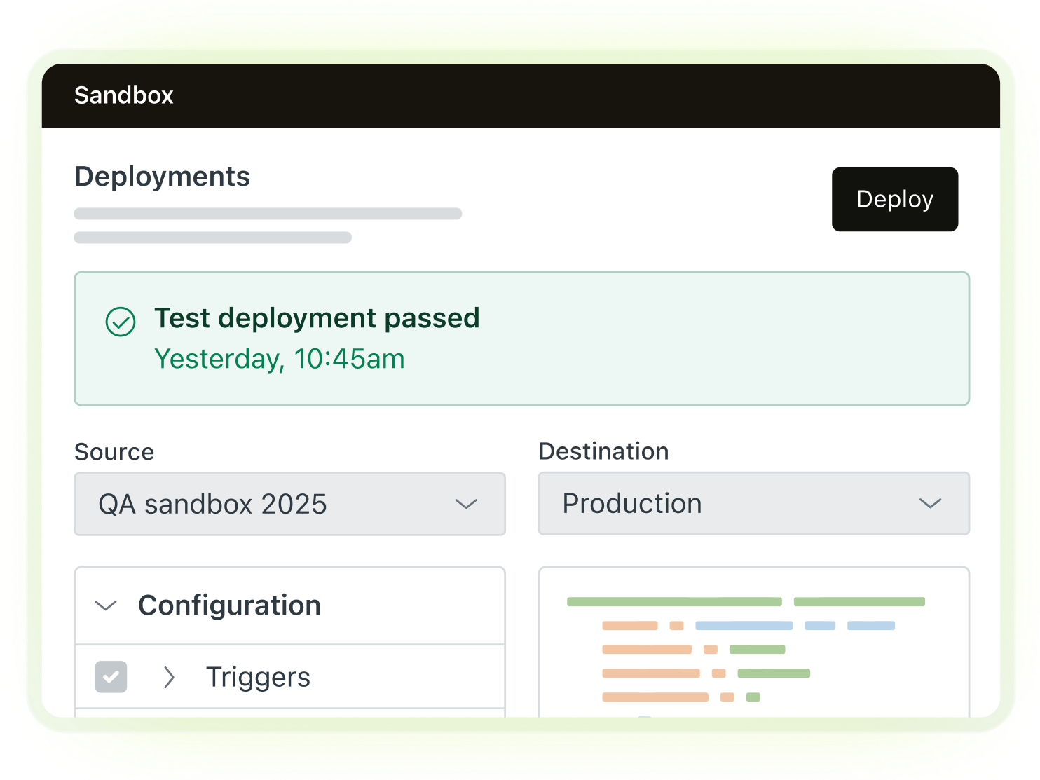 Zendesk admin deploying tested configuration changes from Sandbox to production.